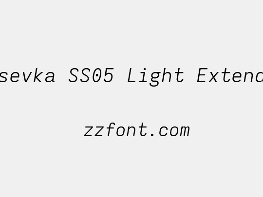 Iosevka SS05 Light Extended