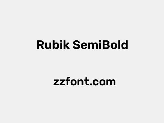 Rubik SemiBold