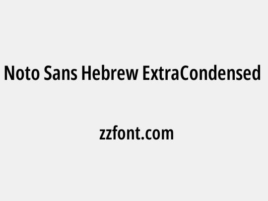 Noto Sans Hebrew ExtraCondensed SemiBold