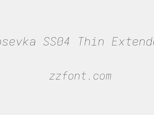 Iosevka SS04 Thin Extended
