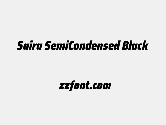 Saira SemiCondensed Black