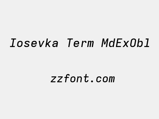 Iosevka Term MdExObl