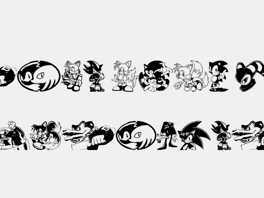 Sonic Mega Font