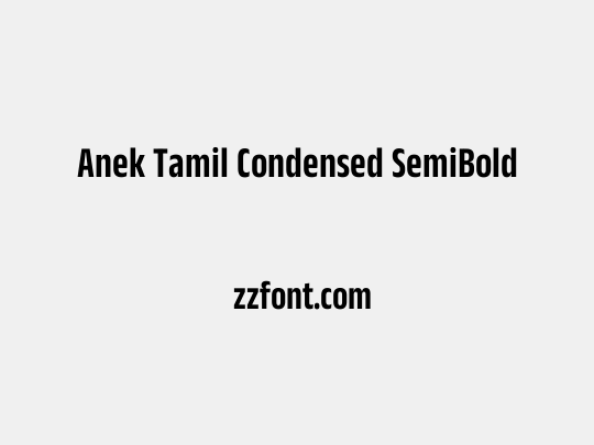Anek Tamil Condensed SemiBold