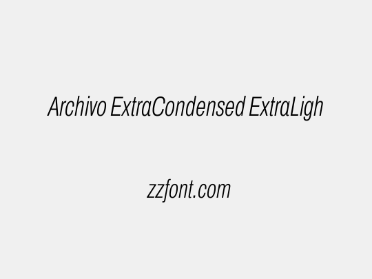 Archivo ExtraCondensed ExtraLight