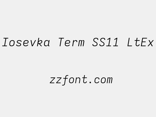 Iosevka Term SS11 LtEx