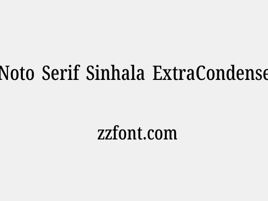Noto Serif Sinhala ExtraCondensed Medium