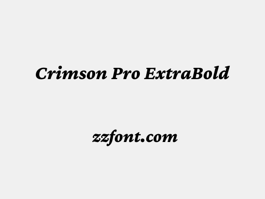 Crimson Pro ExtraBold