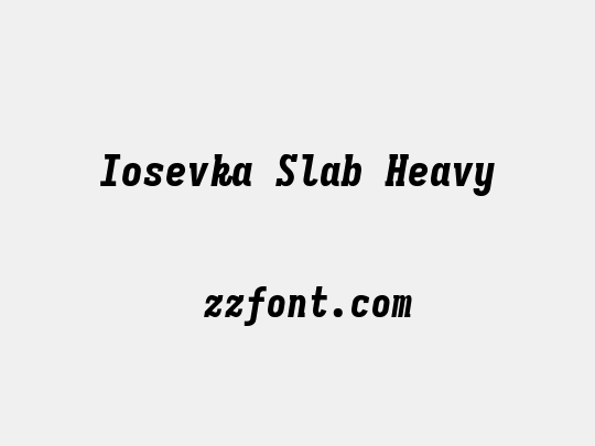 Iosevka Slab Heavy