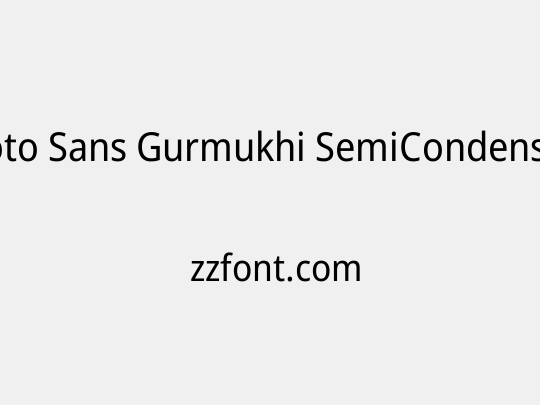 Noto Sans Gurmukhi SemiCondensed