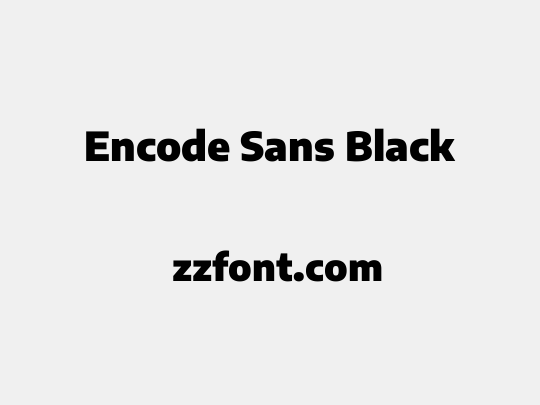 Encode Sans Black