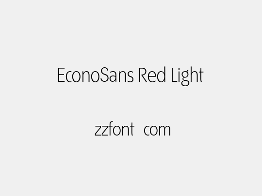 EconoSans Red Light