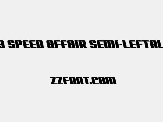 '89 Speed Affair Semi-Leftalic