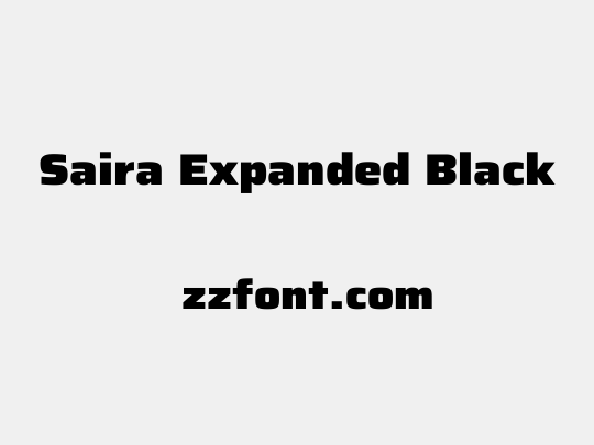 Saira Expanded Black