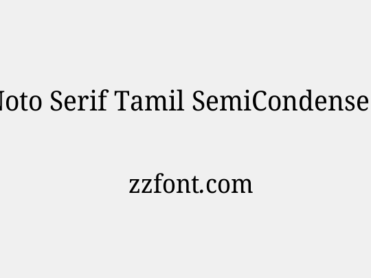 Noto Serif Tamil SemiCondensed