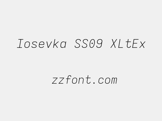 Iosevka SS09 XLtEx