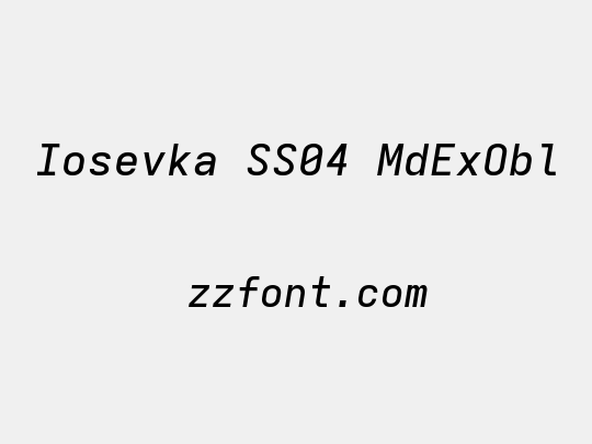Iosevka SS04 MdExObl