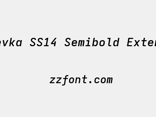 Iosevka SS14 Semibold Extended