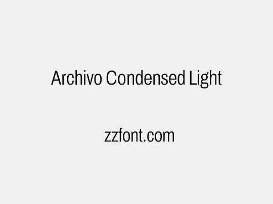Archivo Condensed Light