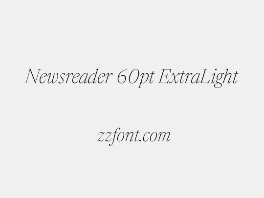 Newsreader 60pt ExtraLight