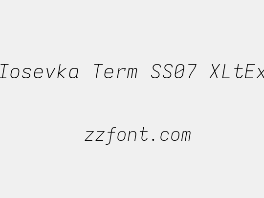 Iosevka Term SS07 XLtEx