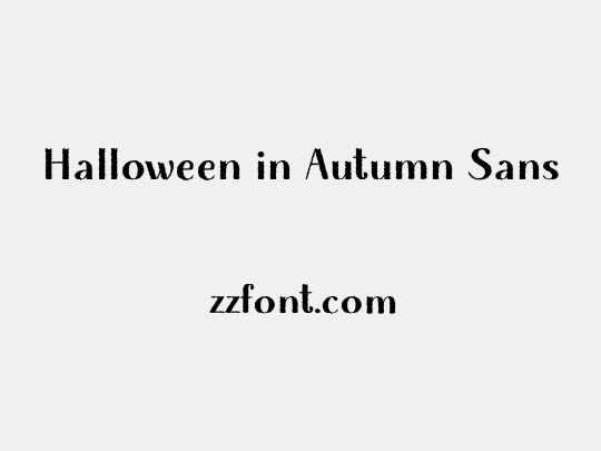 Halloween in Autumn Sans