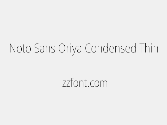 Noto Sans Oriya Condensed Thin