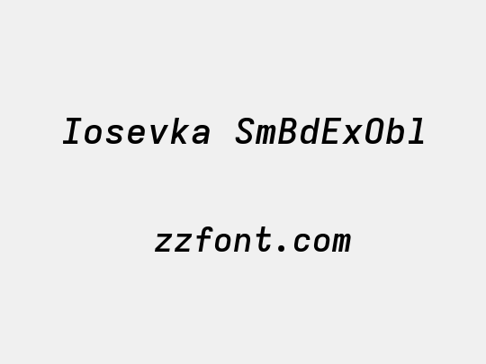 Iosevka SmBdExObl