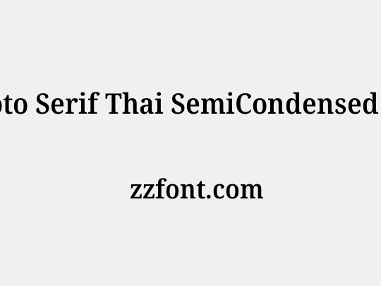 Noto Serif Thai SemiCondensed SemiBold