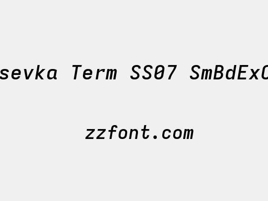 Iosevka Term SS07 SmBdExObl
