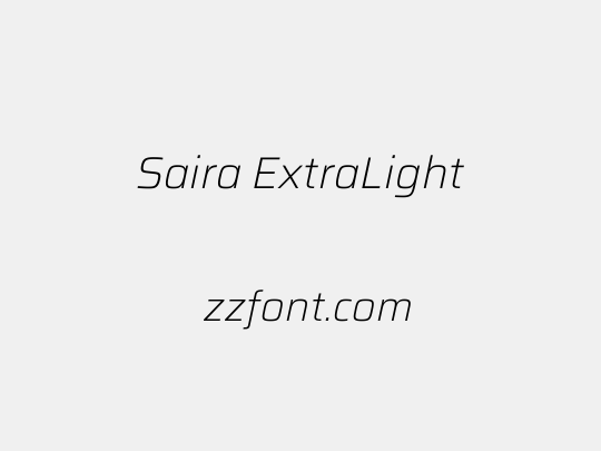 Saira ExtraLight