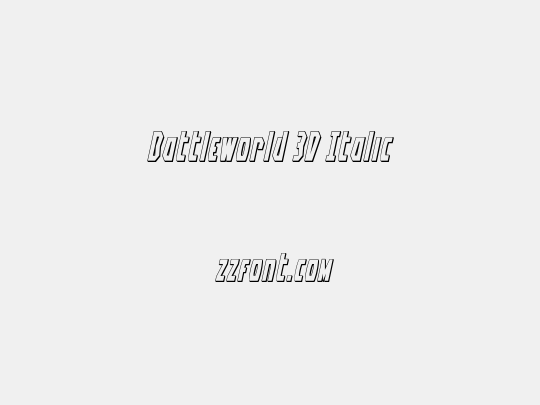 Battleworld 3D Italic