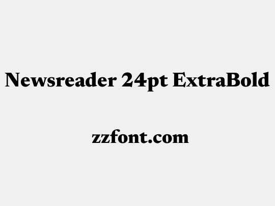 Newsreader 24pt ExtraBold