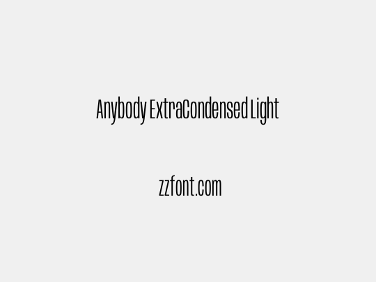 Anybody ExtraCondensed Light