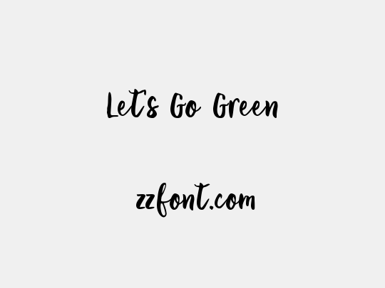 Let's Go Green