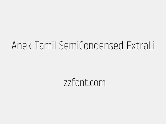 Anek Tamil SemiCondensed ExtraLight