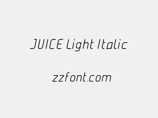 JUICE Light Italic