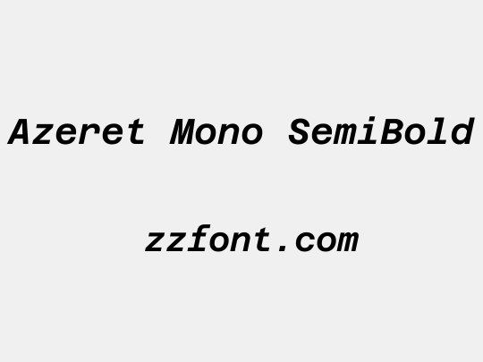 Azeret Mono SemiBold