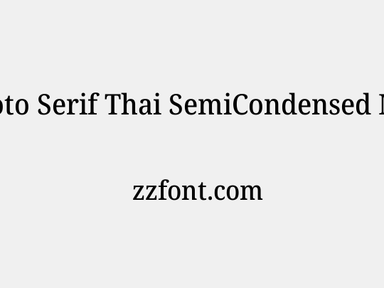 Noto Serif Thai SemiCondensed Medium