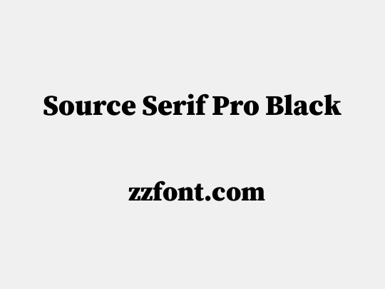 Source Serif Pro Black