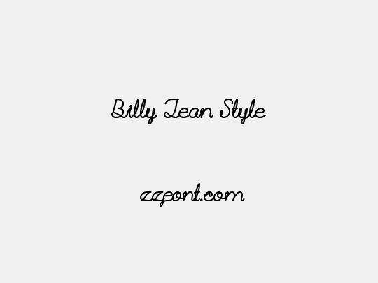 Billy Jean Style