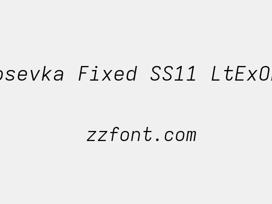 Iosevka Fixed SS11 LtExObl