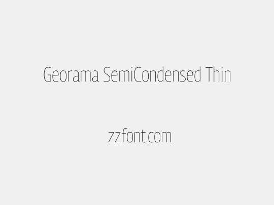 Georama SemiCondensed Thin