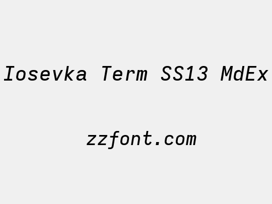 Iosevka Term SS13 MdEx