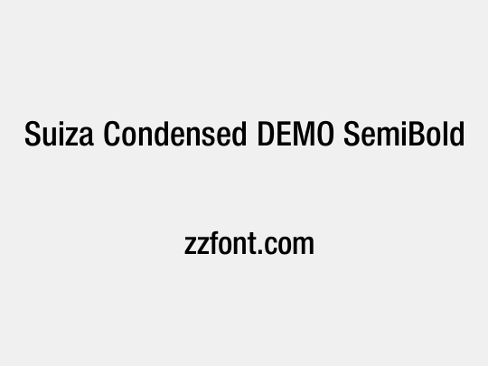 Suiza Condensed DEMO SemiBold