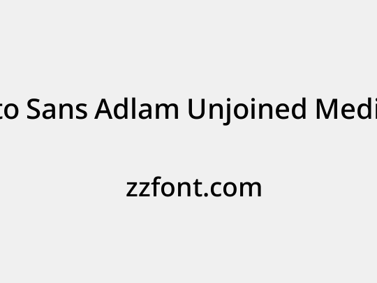 Noto Sans Adlam Unjoined Medium