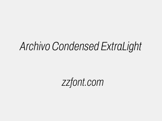 Archivo Condensed ExtraLight