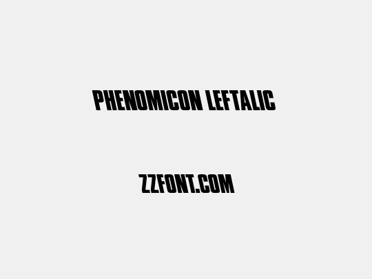 Phenomicon Leftalic