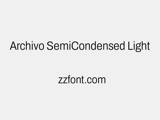 Archivo SemiCondensed Light