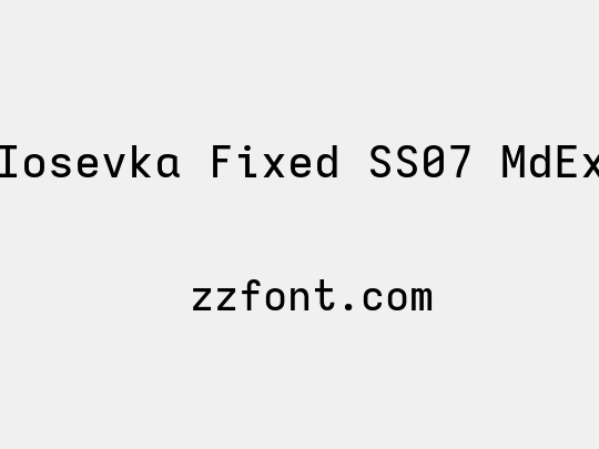 Iosevka Fixed SS07 MdEx